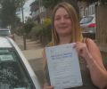  Katie with Driving test pass certificate